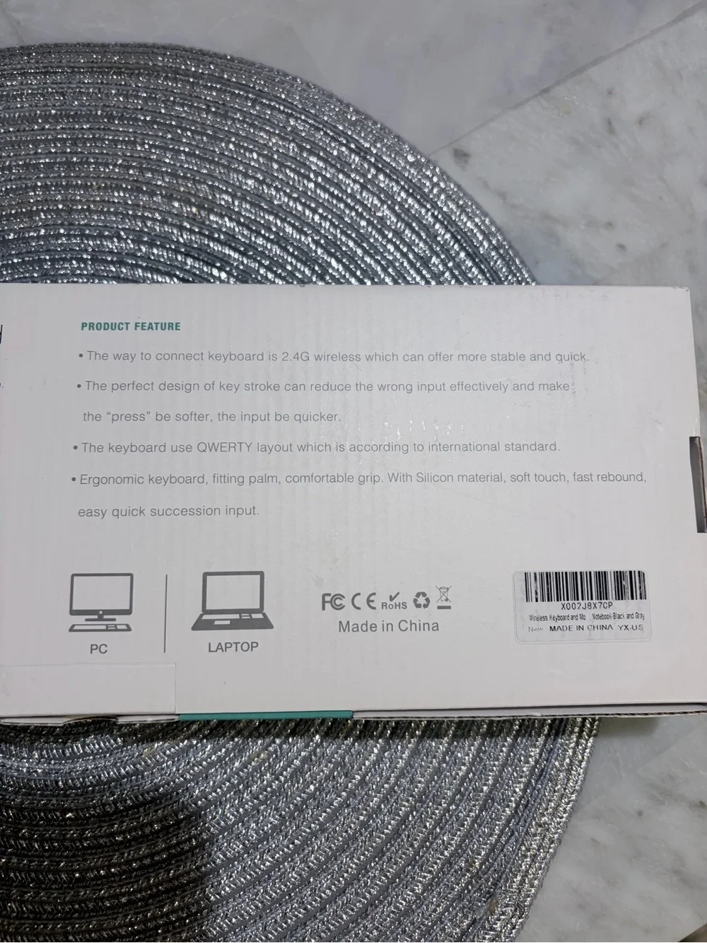 Ultra-thin Wireless Keyboard and Mouse Combo - Black